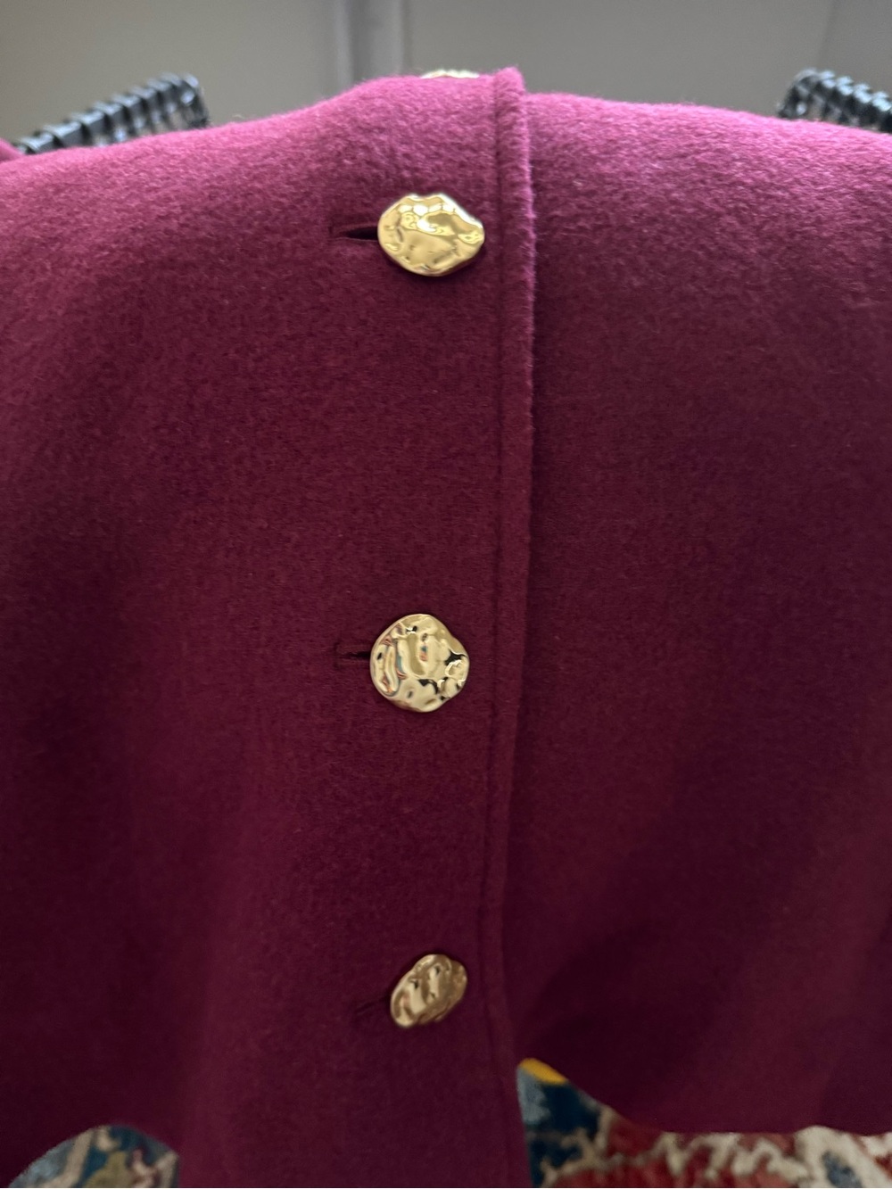 NWT J.Crew Factory Cropped Wool Blend Swing Coat & Buttons | Size L - Picture 9 of 10
